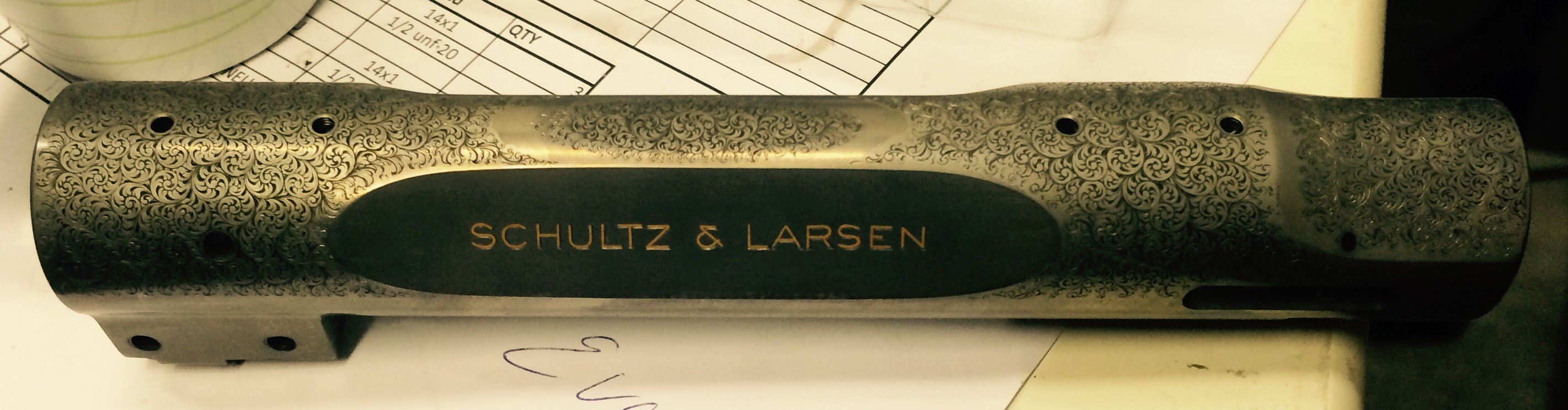Schultz & Larsen hand engravec